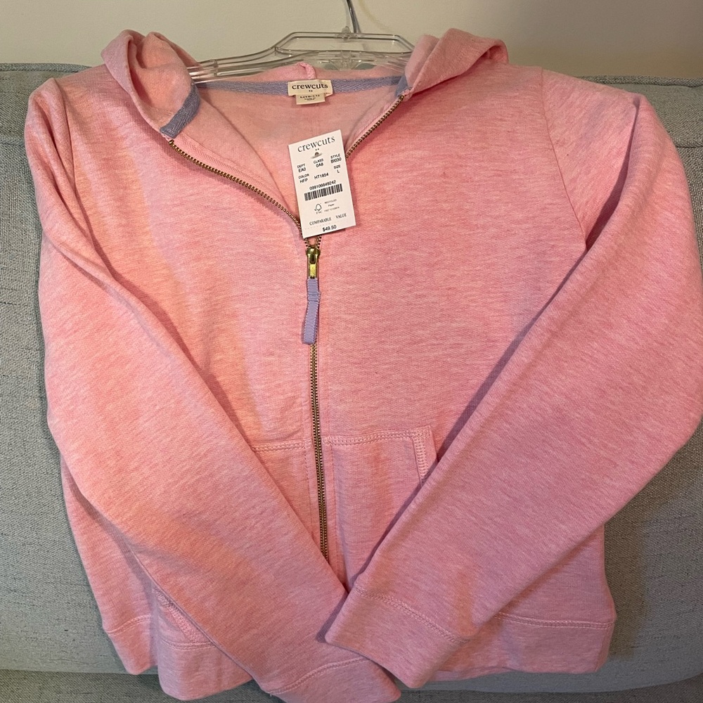 Crewcuts Pink Zip-Up Hoodie